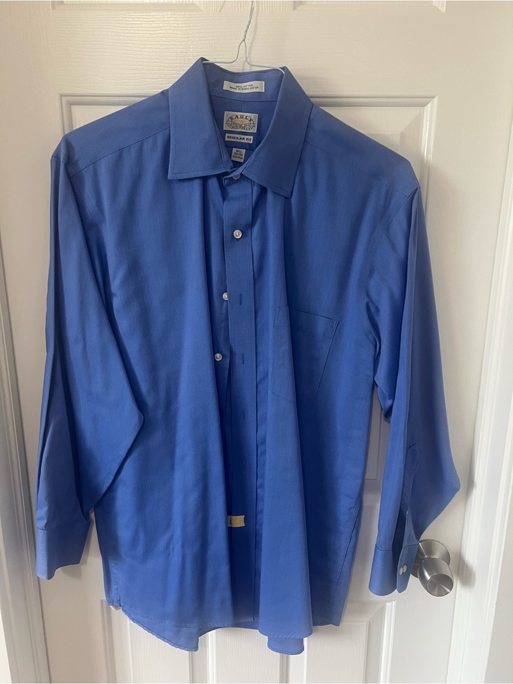 Men's Long-Sleeve Royal Blue Dress Shirt